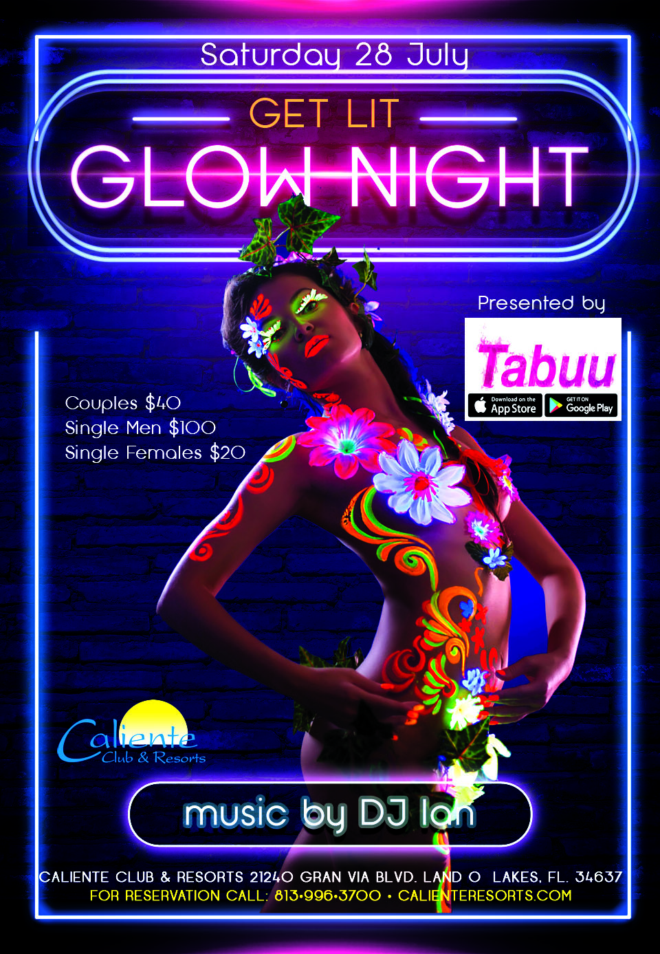 Caliente Resorts Tabuu Glow Party